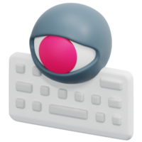 keylogger 3d render icon illustration png