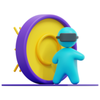 cyberspace 3d render icon illustration png