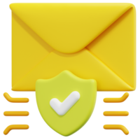 ilustración de icono de procesamiento 3d de correo electrónico png