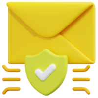 email 3d render icon illustration png