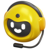 bot 3d render icon illustration png