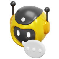 chatbot 3d render icono ilustración png