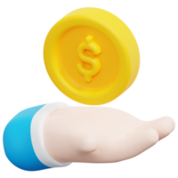 Forma de pagamento 3d render ícone ilustração png