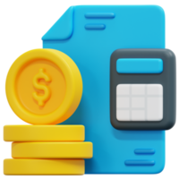 finance 3d render icon illustration png