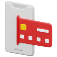 ilustración de icono de procesamiento 3d de pago en línea png