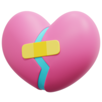 fixing heart 3d render icon illustration png