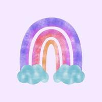 Boho rainbow for baby nursery vector