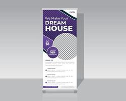 Real Estate Roll up Banner vector