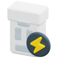 battery 3d render icon illustration png