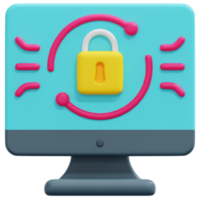 Ransomware 3d machen Symbol Illustration png