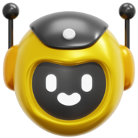 bot 3d render icon illustration png