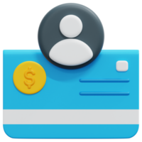 bank account 3d render icon illustration png