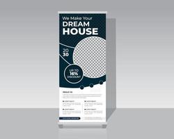 Real Estate Roll Up Banner vector