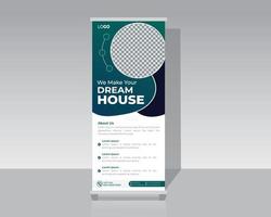 Real Estate Roll Up Banner vector