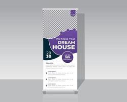 Real Estate Roll Up Banner vector