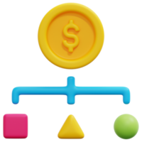 cost structure 3d render icon illustration png