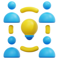 brainstorm 3d render icon illustration png