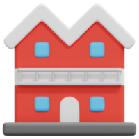 multifamily house 3d render icon illustration png