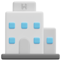 ilustração de ícone de renderização 3d do hotel png