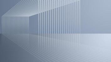 Abstract modern architecture background, empty open space interior. Architectural space with line structure. 3D rendering. photo
