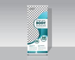 Gym or Fitness roll Up Banner vector