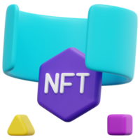 nft 3d render icon illustration png