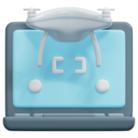 laptop 3d render icon illustration png