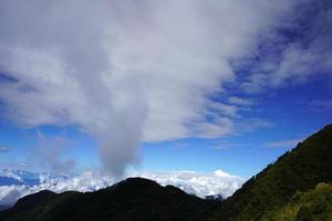 Kanchenjunga Peak Shown after cloudy Weather photo