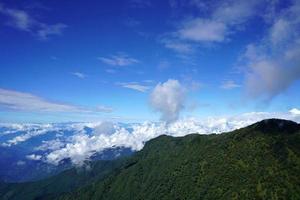 Mountain and the Blue Sky Background photo