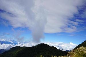 Scenic Silk Route Background in Sunny Weather photo