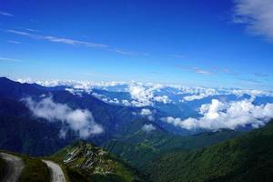 Old Silk Route and Zuluk Village in Background photo