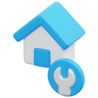 house repair 3d render icon illustration png