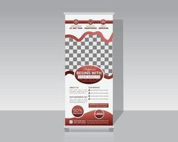 Business or Corporate Marketing Roll Up Banner vector