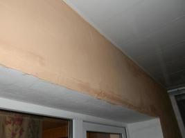 Painting interior acrylic paint walls during renovation photo