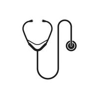 Doctor equipment simple stethoscope icon,illustration design template vector