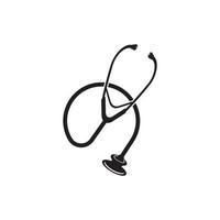 Doctor equipment simple stethoscope icon,illustration design template vector