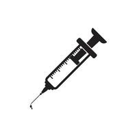 Syringe symbol in medical simple icon illustration design template. vector