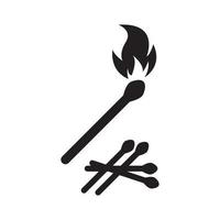 Matchstick symbol,icon vector illustration design template.