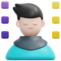 avatar 3d geven icoon illustratie png