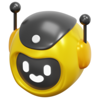 bot 3d render icon illustration png