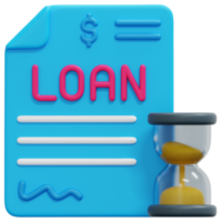 loan 3d render icon illustration png