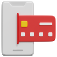 ilustração de ícone de renderização 3d de pagamento online png