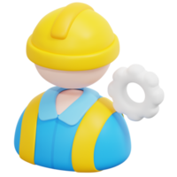 ingeniero 3d render icono ilustración png