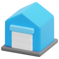 garage 3d render icon illustration png