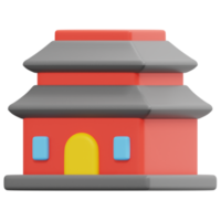 temple 3d render icon illustration png