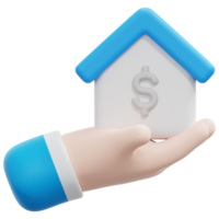 real estate 3d render icon illustration png