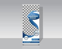 Food Roll Up Banner vector