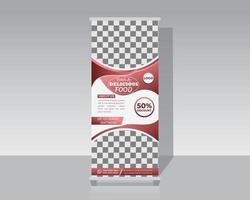 Food Roll Up Banner vector