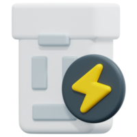 battery 3d render icon illustration png