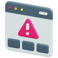 alert 3d render icon illustration png